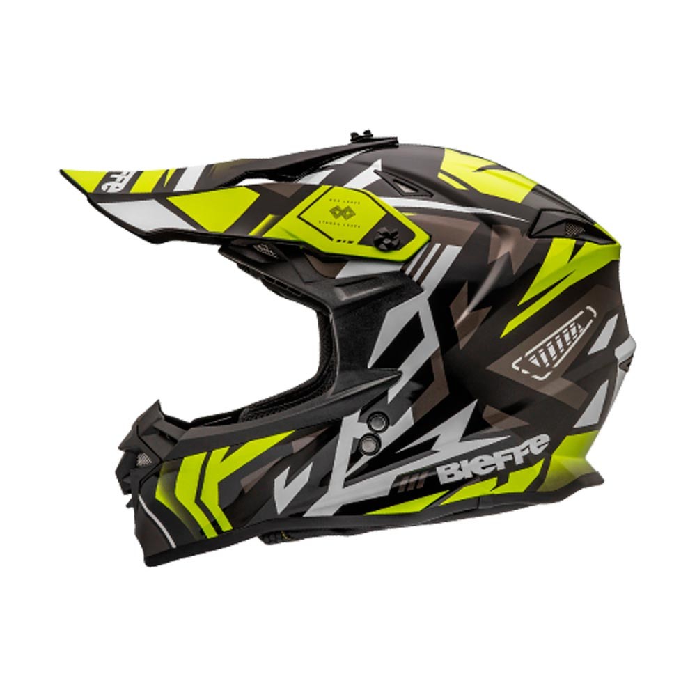 Capacete Bieffe B-CR Flip Peto e Verde Flour